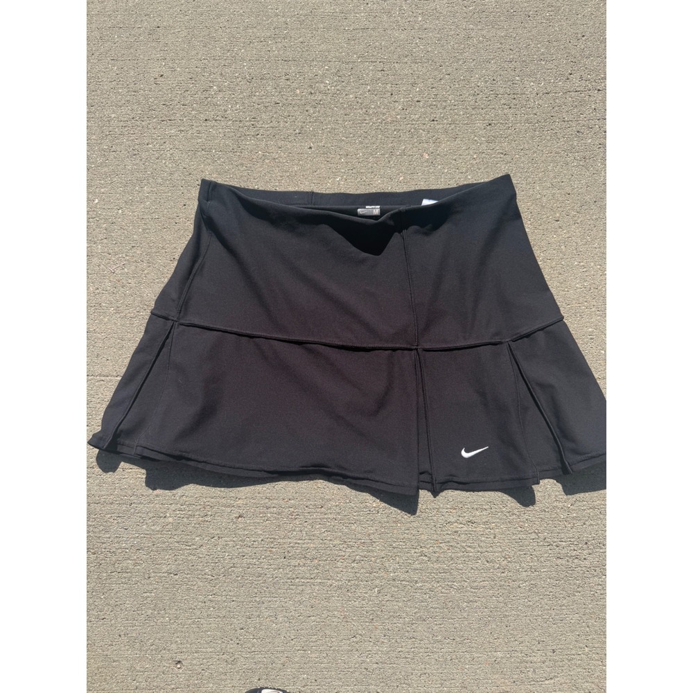 Nike Fit Dry Tennis Skort Black Pleated Athletic Skirt Medium 267005-010